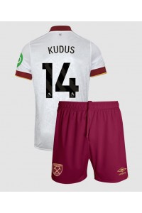 West Ham United Mohammed Kudus #14 Jalkapallovaatteet Lasten Kolmas peliasu 2024-25 Lyhythihainen (+ Lyhyet housut)